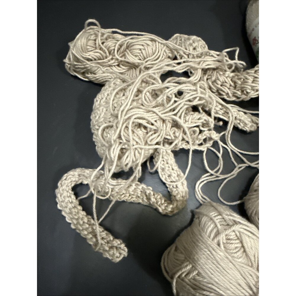 DIY Yarn Handmade Eco-friendly Pure 100% Cotton Tan Lot of 5 Skeins 1.76 oz each - Picture 6 of 9